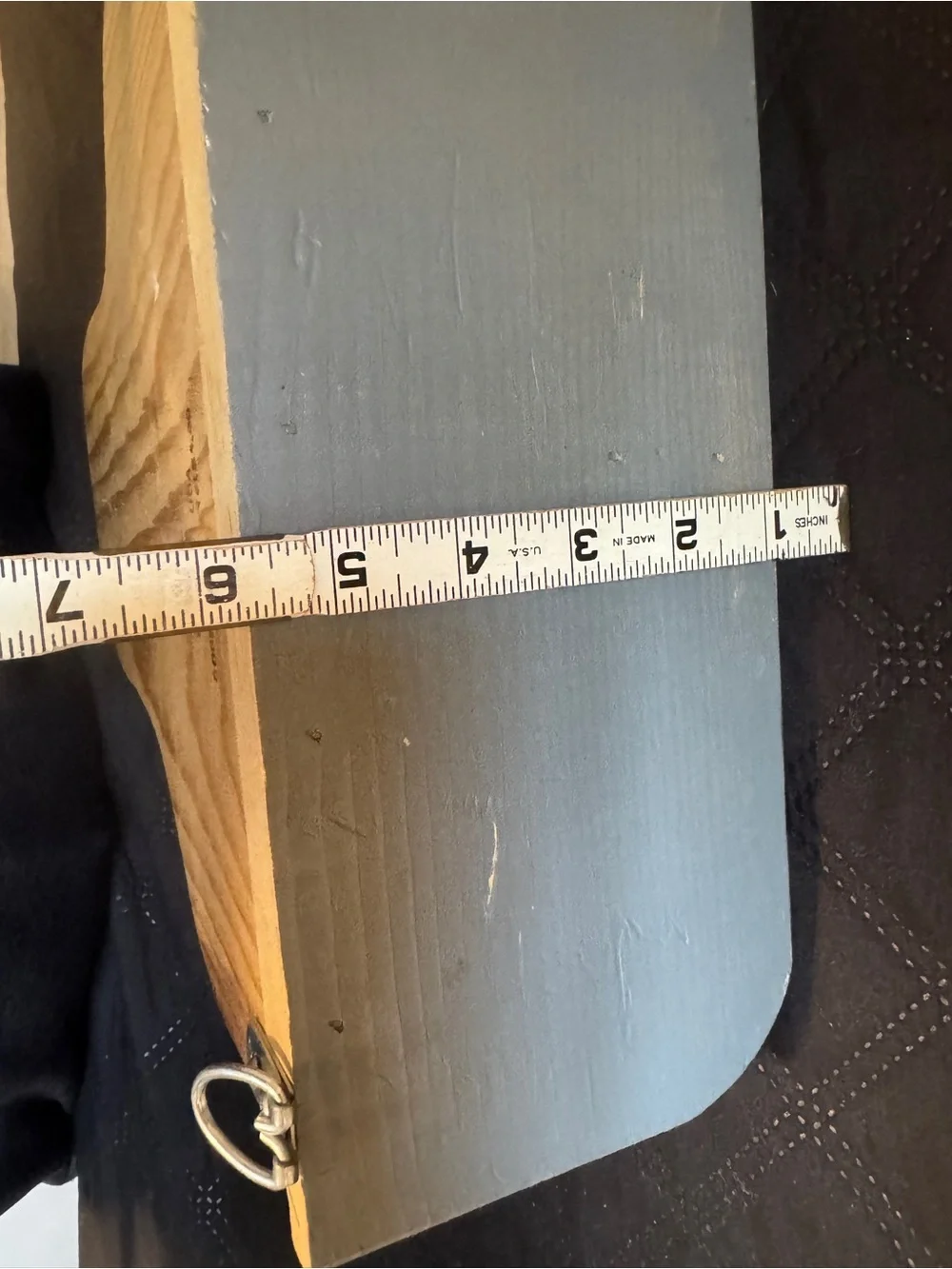 Neutral Gray Wooden Wall Hook - Unbranded